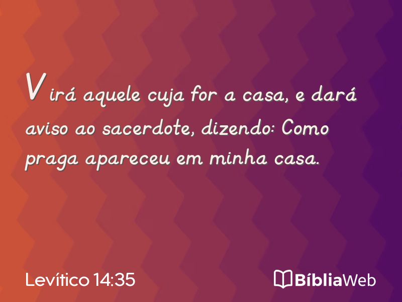 Levítico 14:35 em imagem para compartilhar