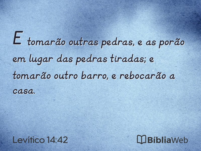 Levítico 14:42 em imagem para compartilhar