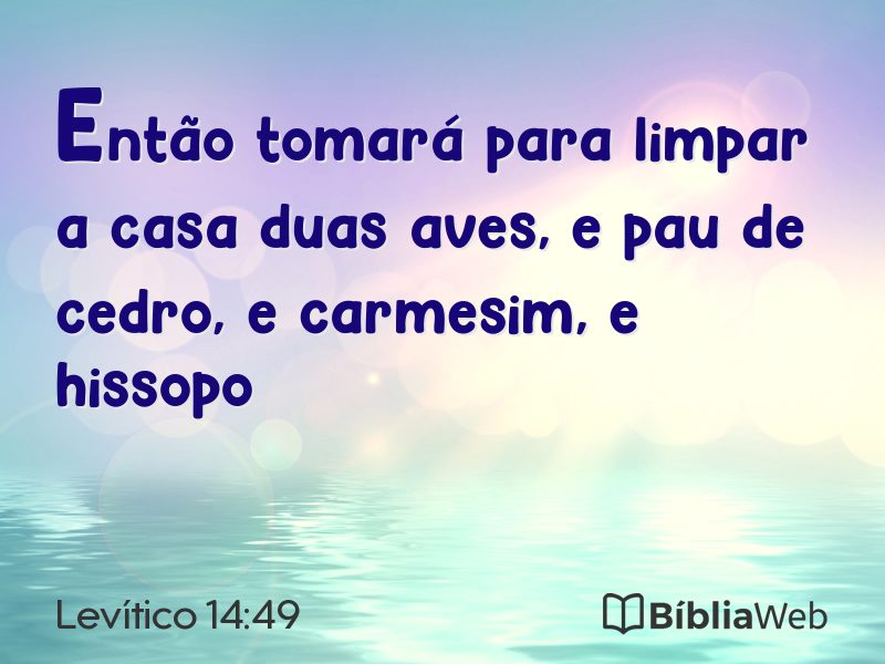 Levítico 14:49 em imagem para compartilhar