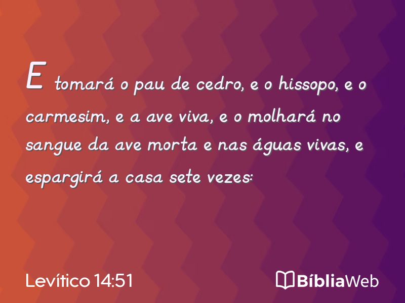 Levítico 14:51 em imagem para compartilhar