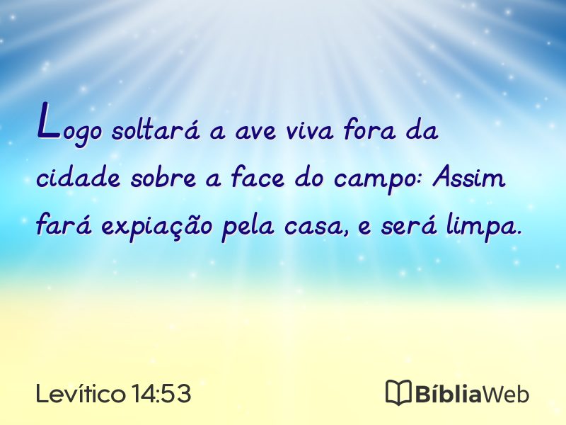 Levítico 14:53 em imagem para compartilhar