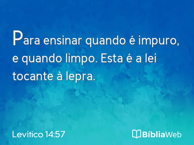 Levítico 14:57 em imagem para compartilhar
