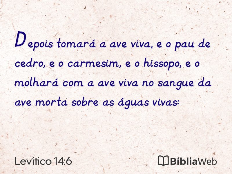 Levítico 14:6 em imagem para compartilhar