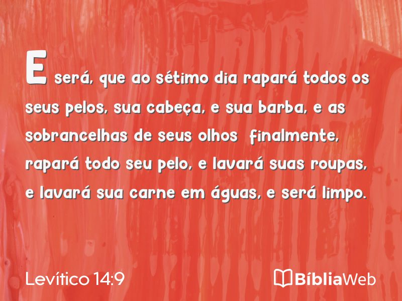 Levítico 14:9 em imagem para compartilhar