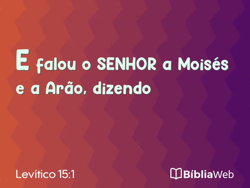 Levítico 15:1 em imagem para compartilhar