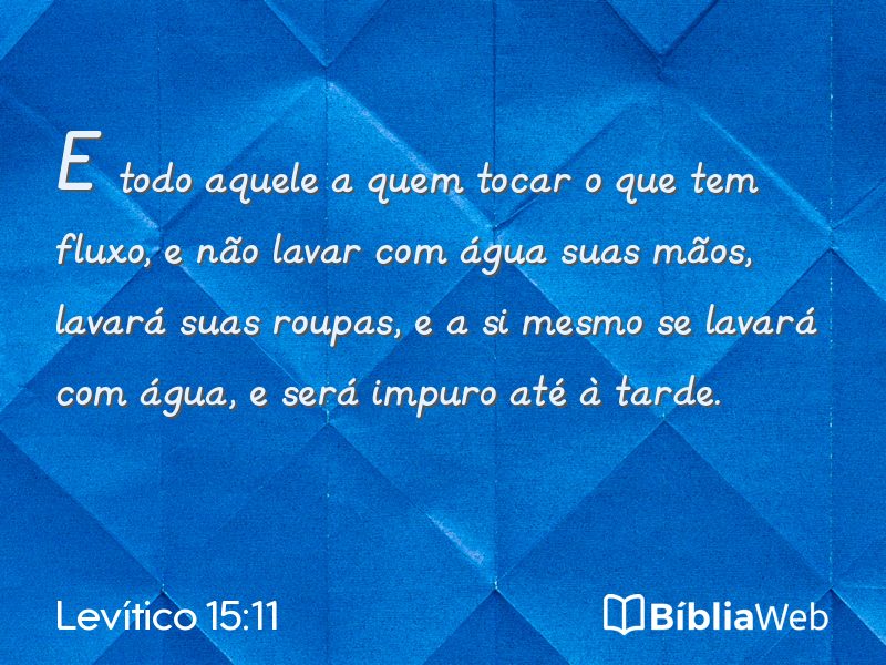 Levítico 15:11 em imagem para compartilhar