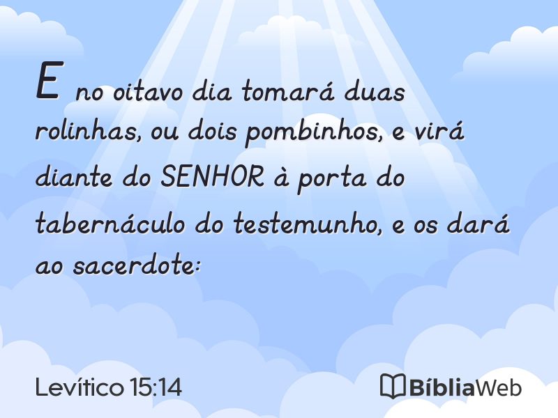 Levítico 15:14 em imagem para compartilhar