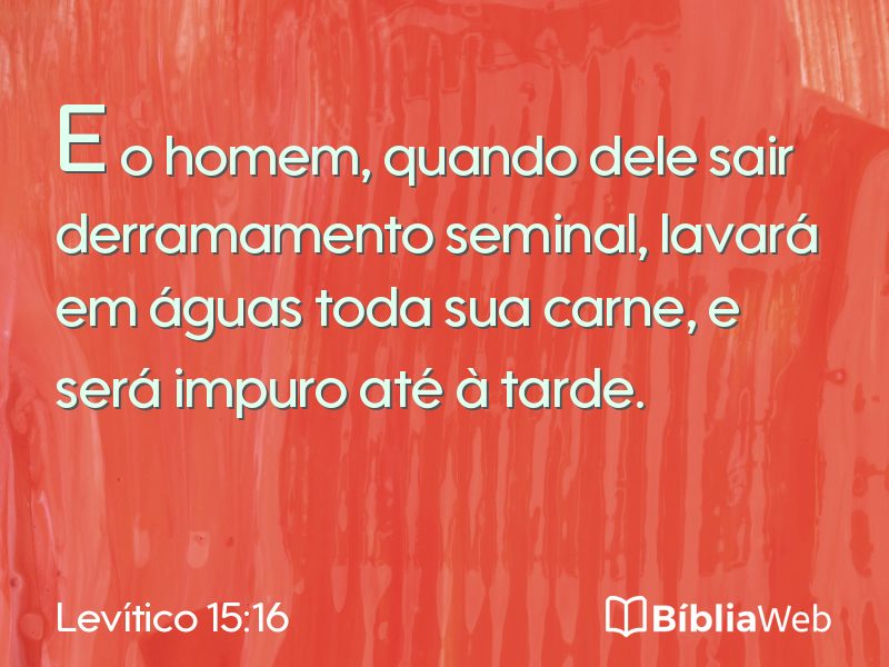 Levítico 15:16 em imagem para compartilhar