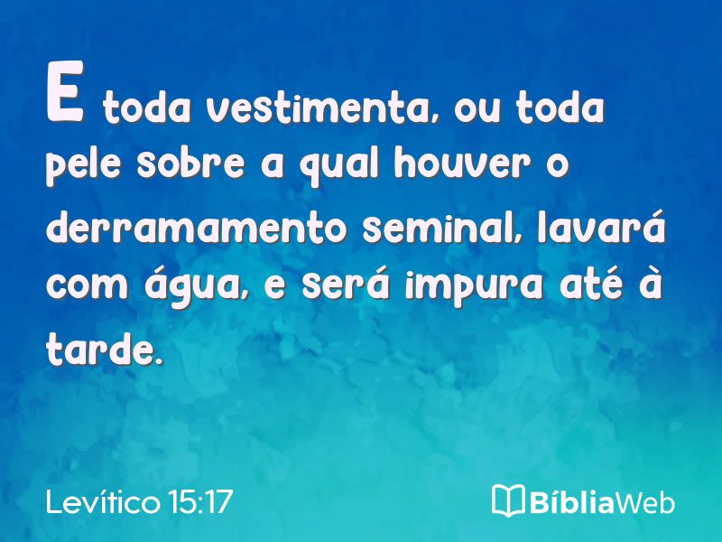 Levítico 15:17 em imagem para compartilhar