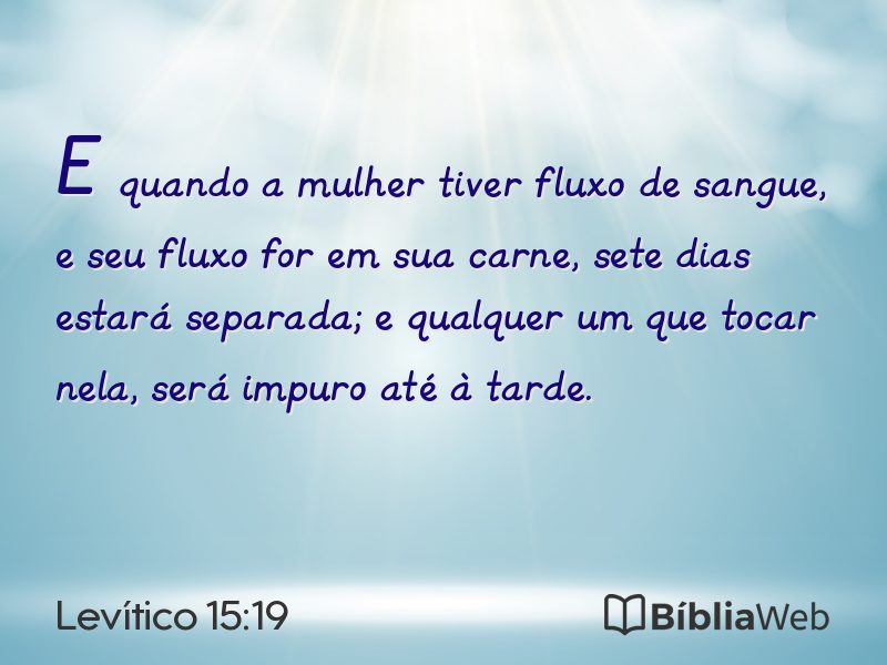 Levítico 15:19 em imagem para compartilhar