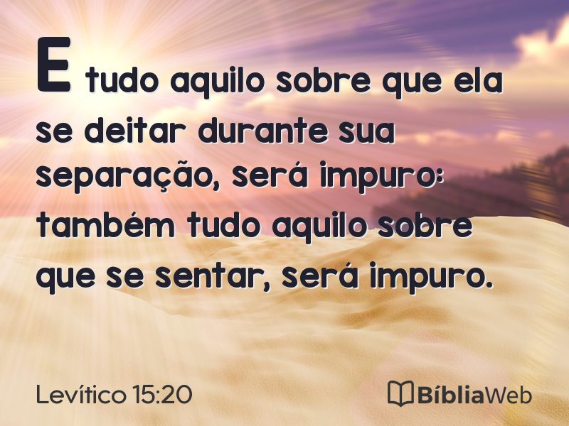 Levítico 15:20 em imagem para compartilhar