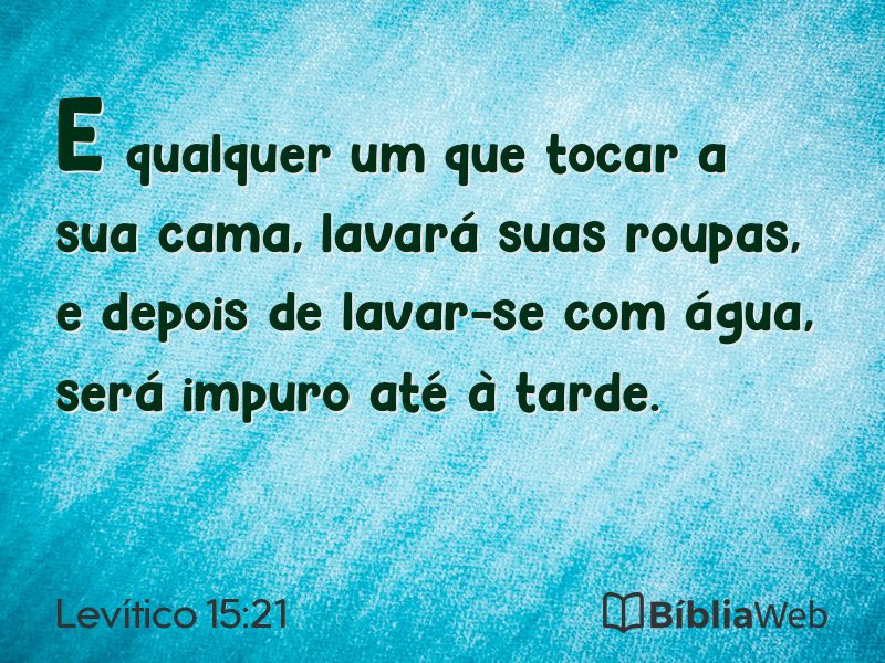 Levítico 15:21 em imagem para compartilhar