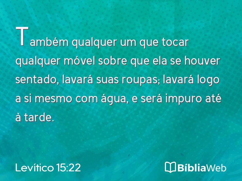Levítico 15:22 em imagem para compartilhar