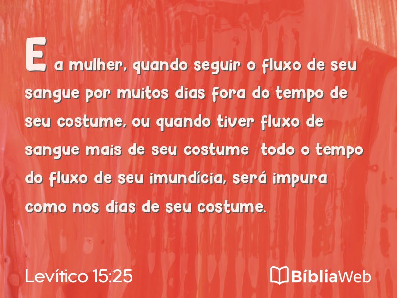 Levítico 15:25 em imagem para compartilhar