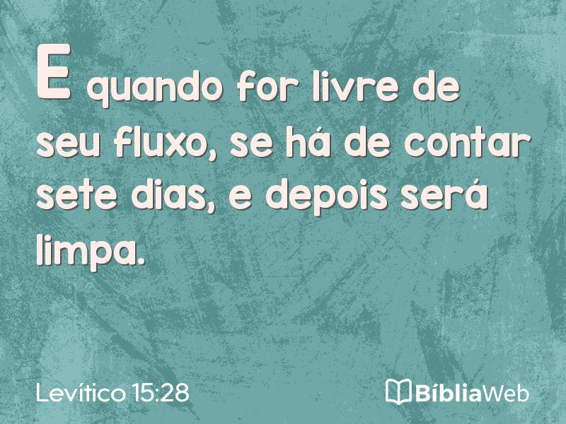 Levítico 15:28 em imagem para compartilhar