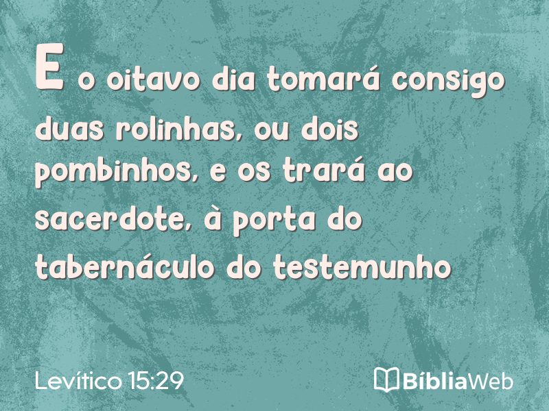 Levítico 15:29 em imagem para compartilhar