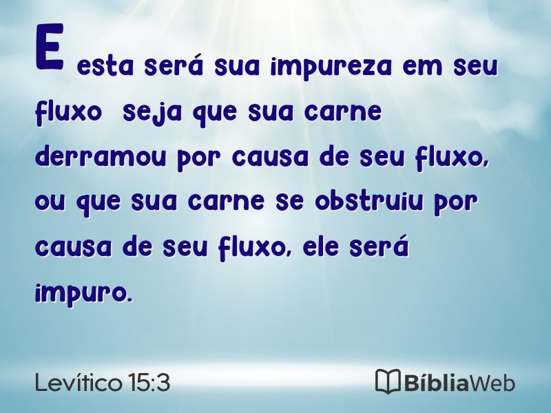 Levítico 15:3 em imagem para compartilhar