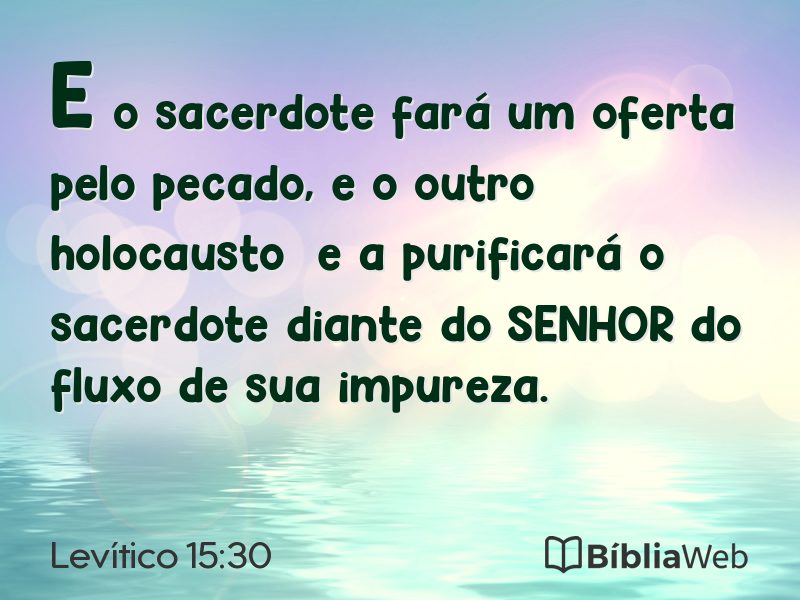 Levítico 15:30 em imagem para compartilhar