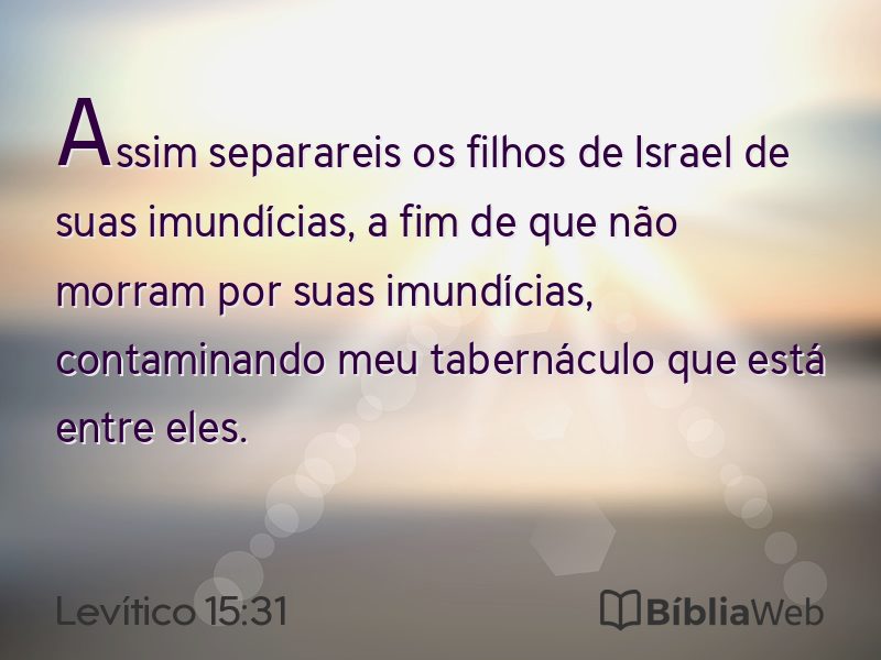 Levítico 15:31 em imagem para compartilhar
