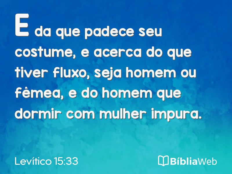 Levítico 15:33 em imagem para compartilhar