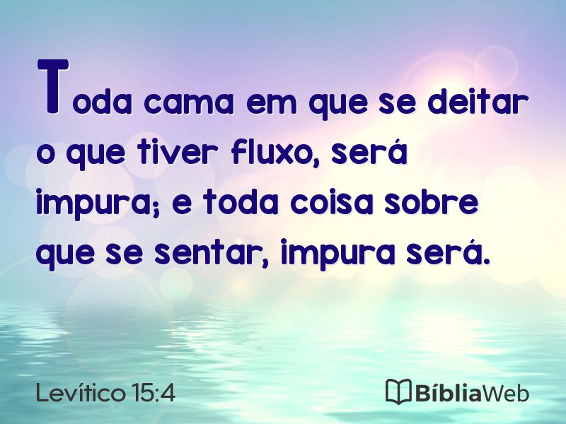 Levítico 15:4 em imagem para compartilhar
