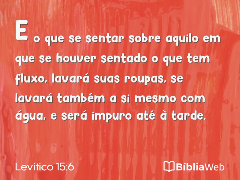 Levítico 15:6 em imagem para compartilhar