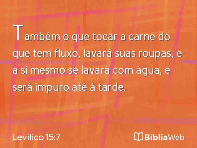 Levítico 15:7 em imagem para compartilhar