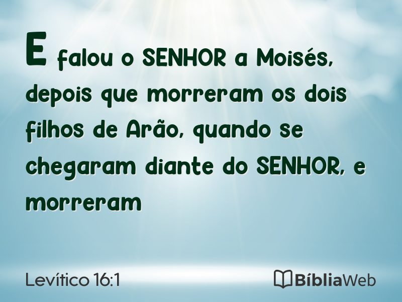 Levítico 16:1 em imagem para compartilhar