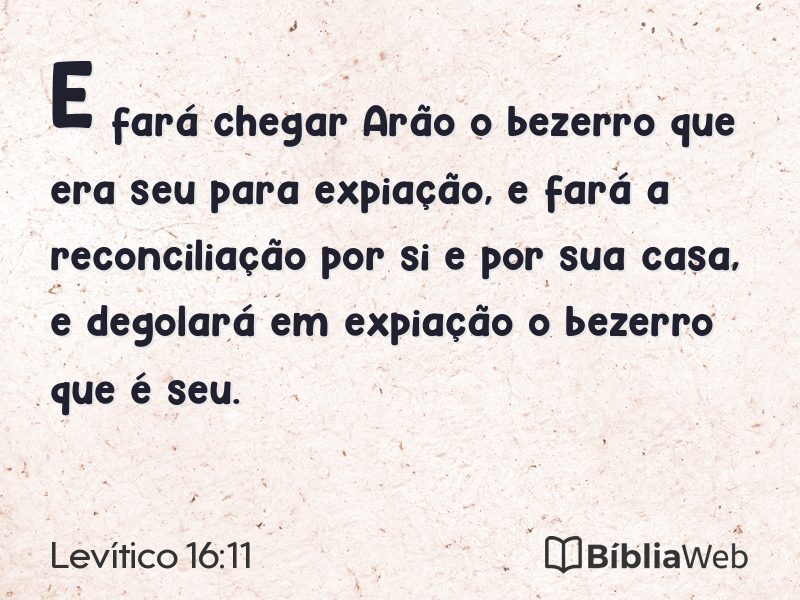 Levítico 16:11 em imagem para compartilhar