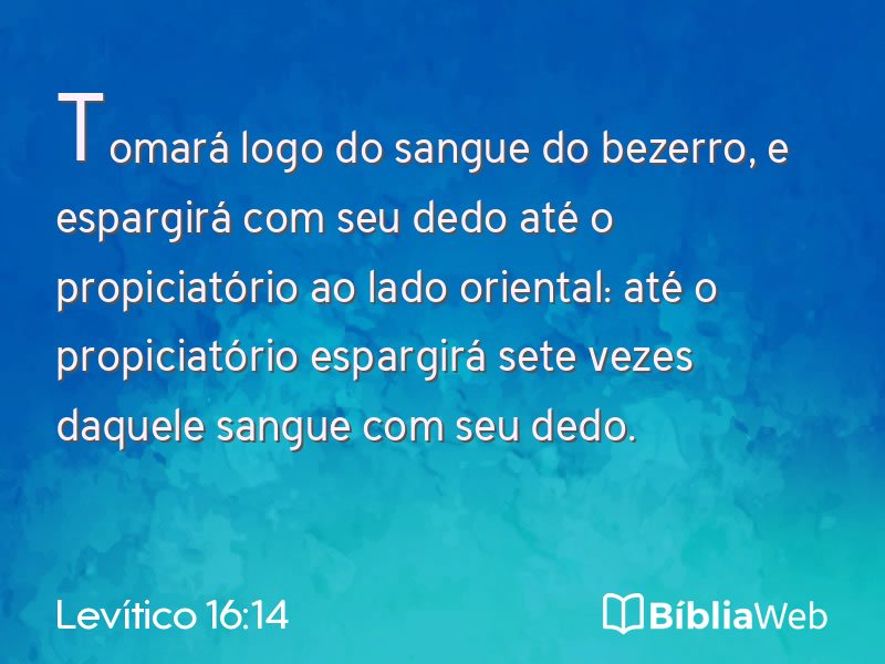 Levítico 16:14 em imagem para compartilhar