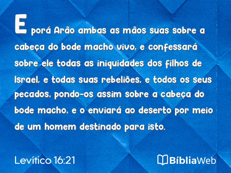 Levítico 16:21 em imagem para compartilhar