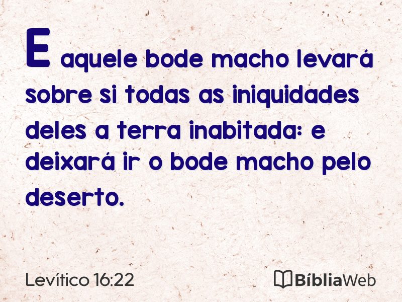 Levítico 16:22 em imagem para compartilhar