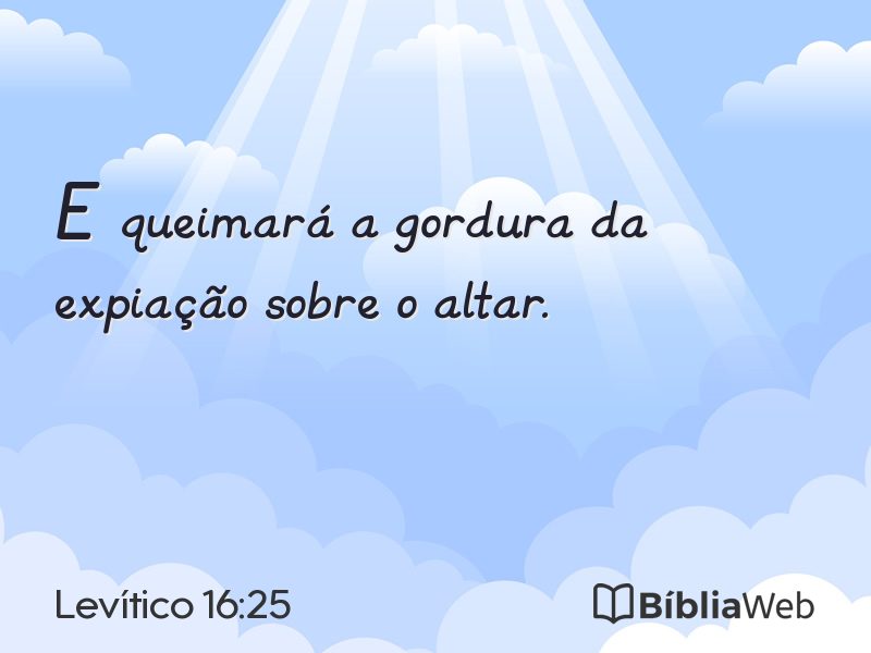 Levítico 16:25 em imagem para compartilhar