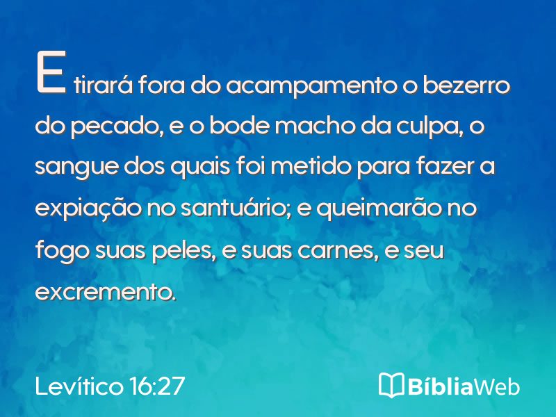 Levítico 16:27 em imagem para compartilhar