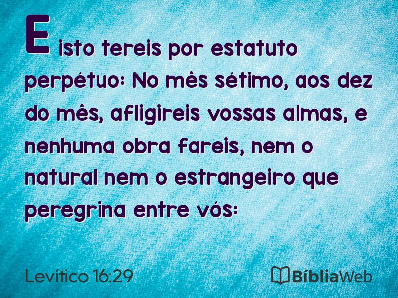 Levítico 16:29 em imagem para compartilhar