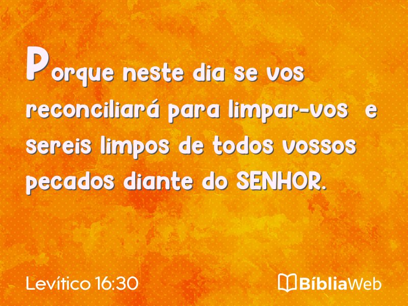 Levítico 16:30 em imagem para compartilhar