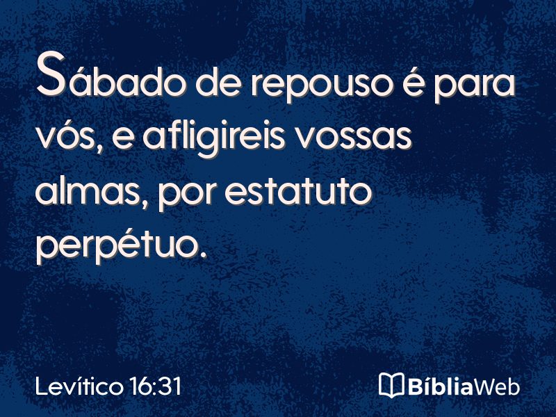 Levítico 16:31 em imagem para compartilhar