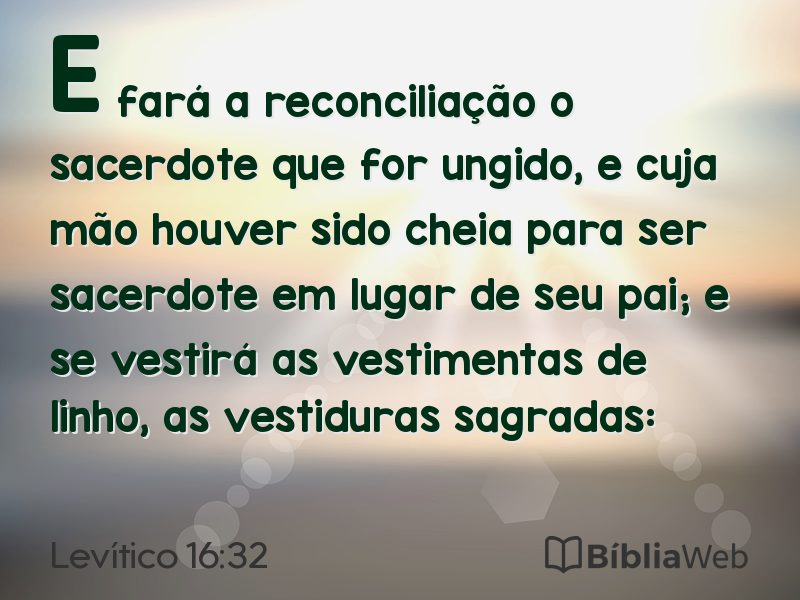 Levítico 16:32 em imagem para compartilhar