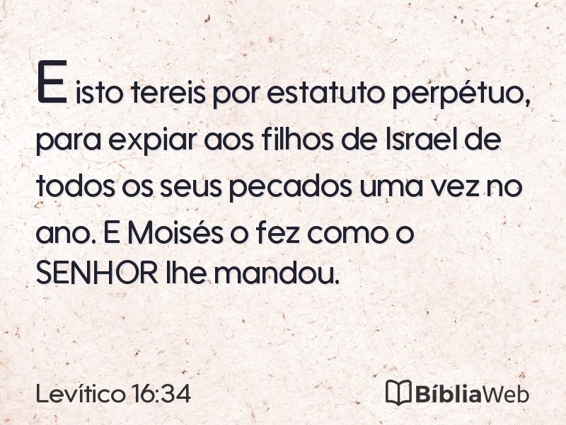 Levítico 16:34 em imagem para compartilhar