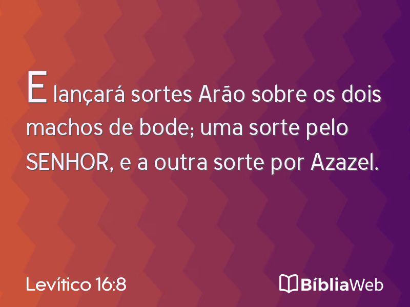 Levítico 16:8 em imagem para compartilhar