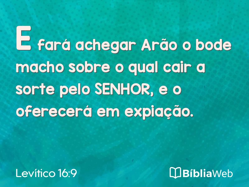 Levítico 16:9 em imagem para compartilhar