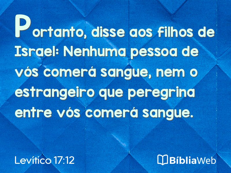 Levítico 17:12 em imagem para compartilhar