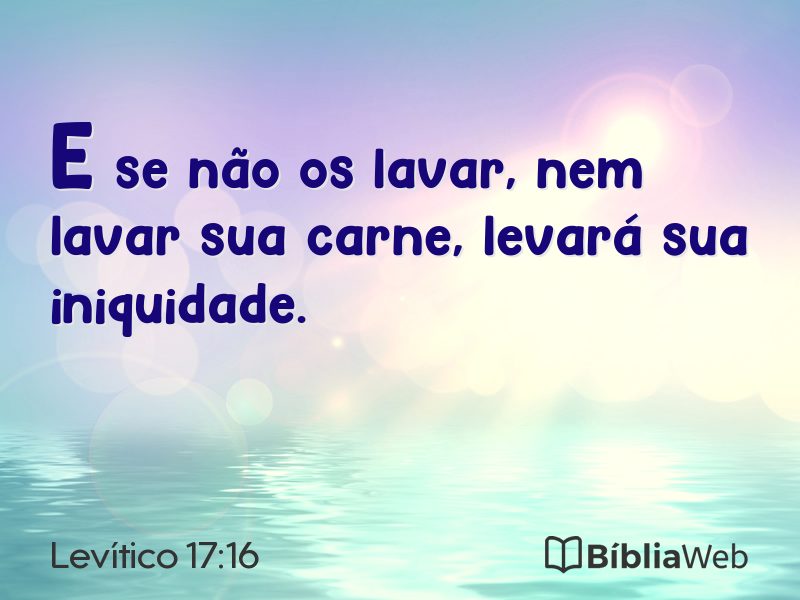 Levítico 17:16 em imagem para compartilhar