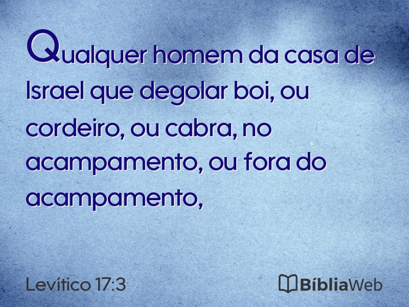 Levítico 17:3 em imagem para compartilhar
