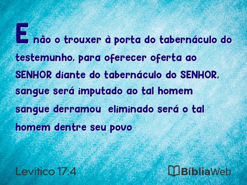 Levítico 17:4 em imagem para compartilhar