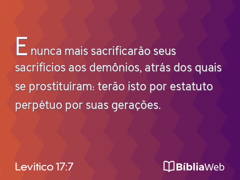 Levítico 17:7 em imagem para compartilhar