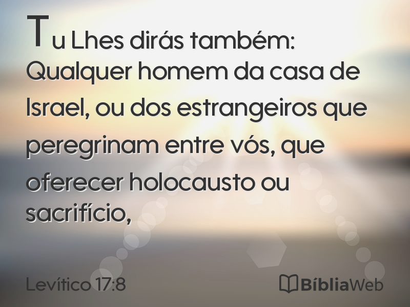 Levítico 17:8 em imagem para compartilhar