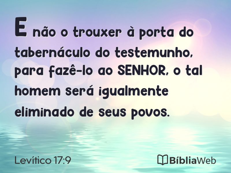 Levítico 17:9 em imagem para compartilhar