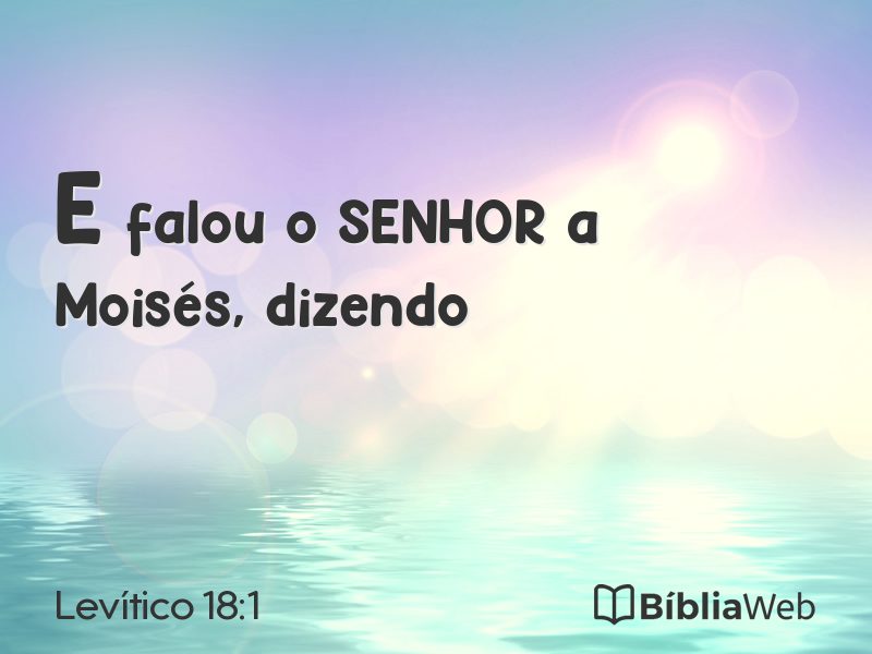 Levítico 18:1 em imagem para compartilhar