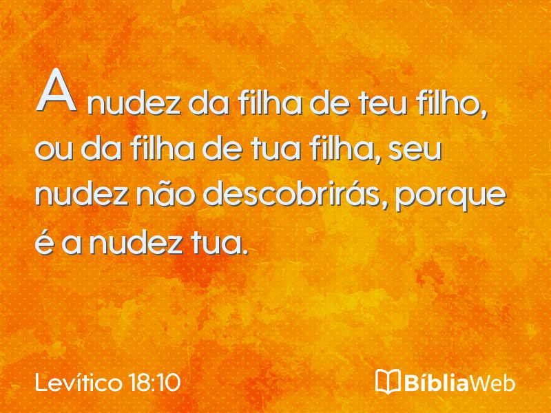 Levítico 18:10 em imagem para compartilhar
